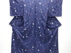 未使用品　花唐草模様小紋着物